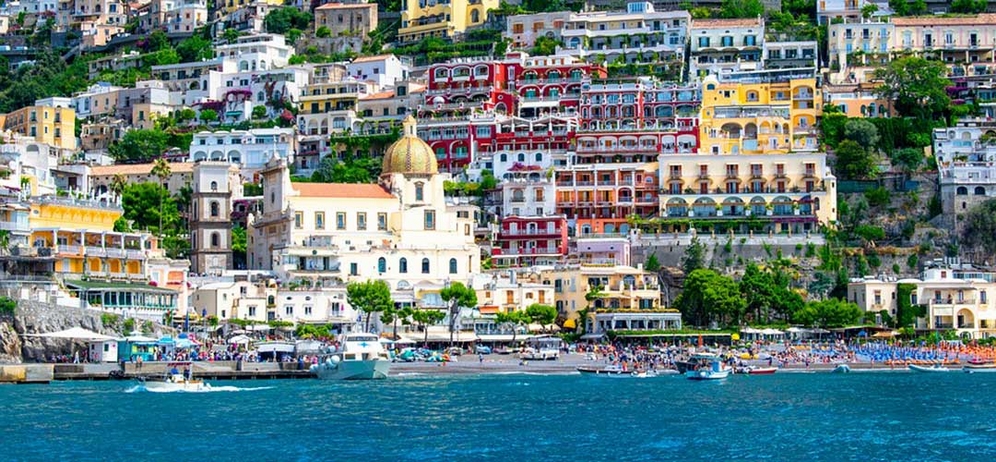Positano vista dal mare trasporto passeggeri via mare Positano