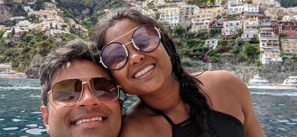 selfie con Positano sullo sfondo scatta un selfie sul Tornado 38